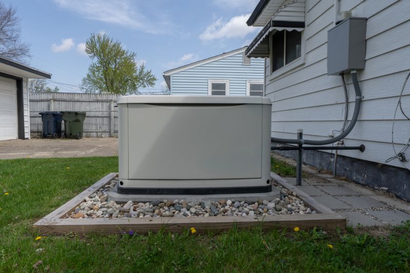 Residential Backup Generator in Backyard